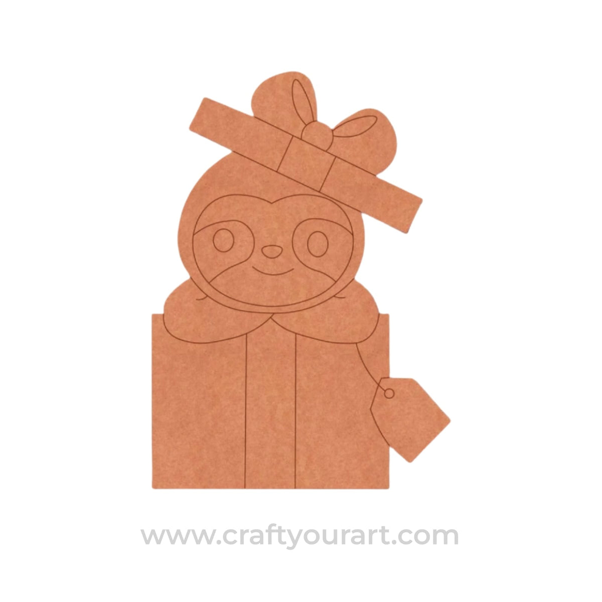 Sloth Christmas Pre Marked MDF Design 4