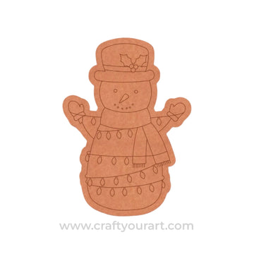 Snow Man Christmas Pre Marked MDF Design 1