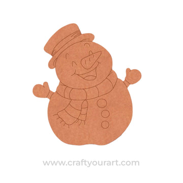 Snow Man Christmas Pre Marked MDF Design 3