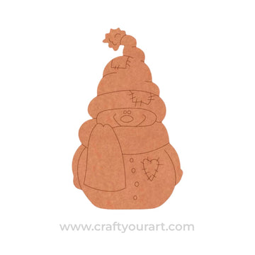 Snow Man Christmas Pre Marked MDF Design 7