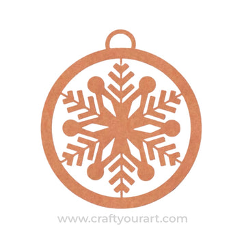 Snowflake Christmas Ornament Cutout MDF Design 11