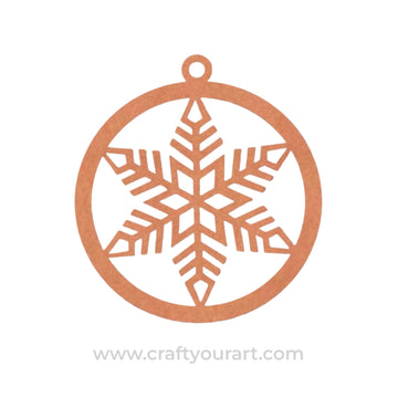 Snowflake Christmas Ornament Cutout MDF Design 2
