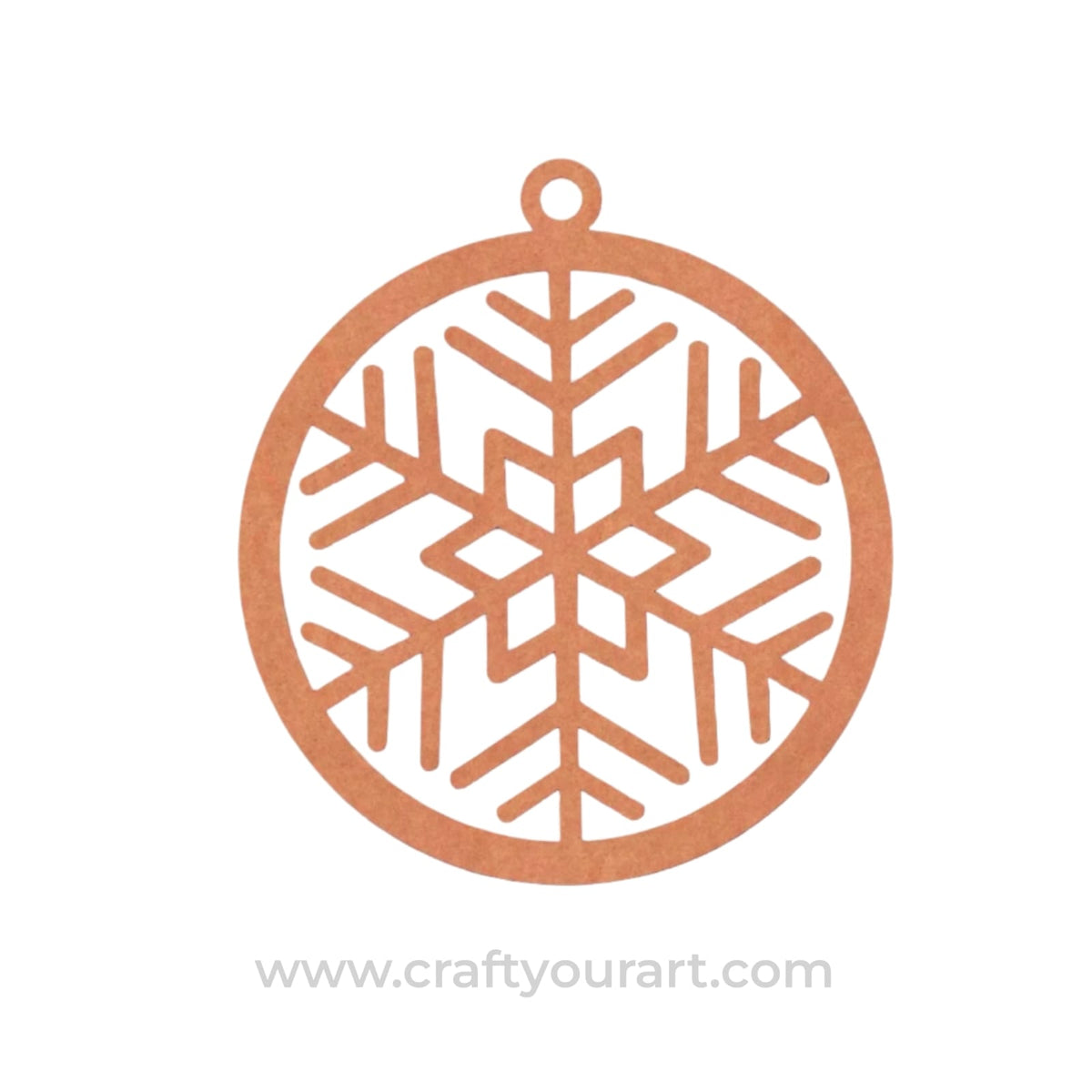 Snowflake Christmas Ornament Cutout MDF Design 4