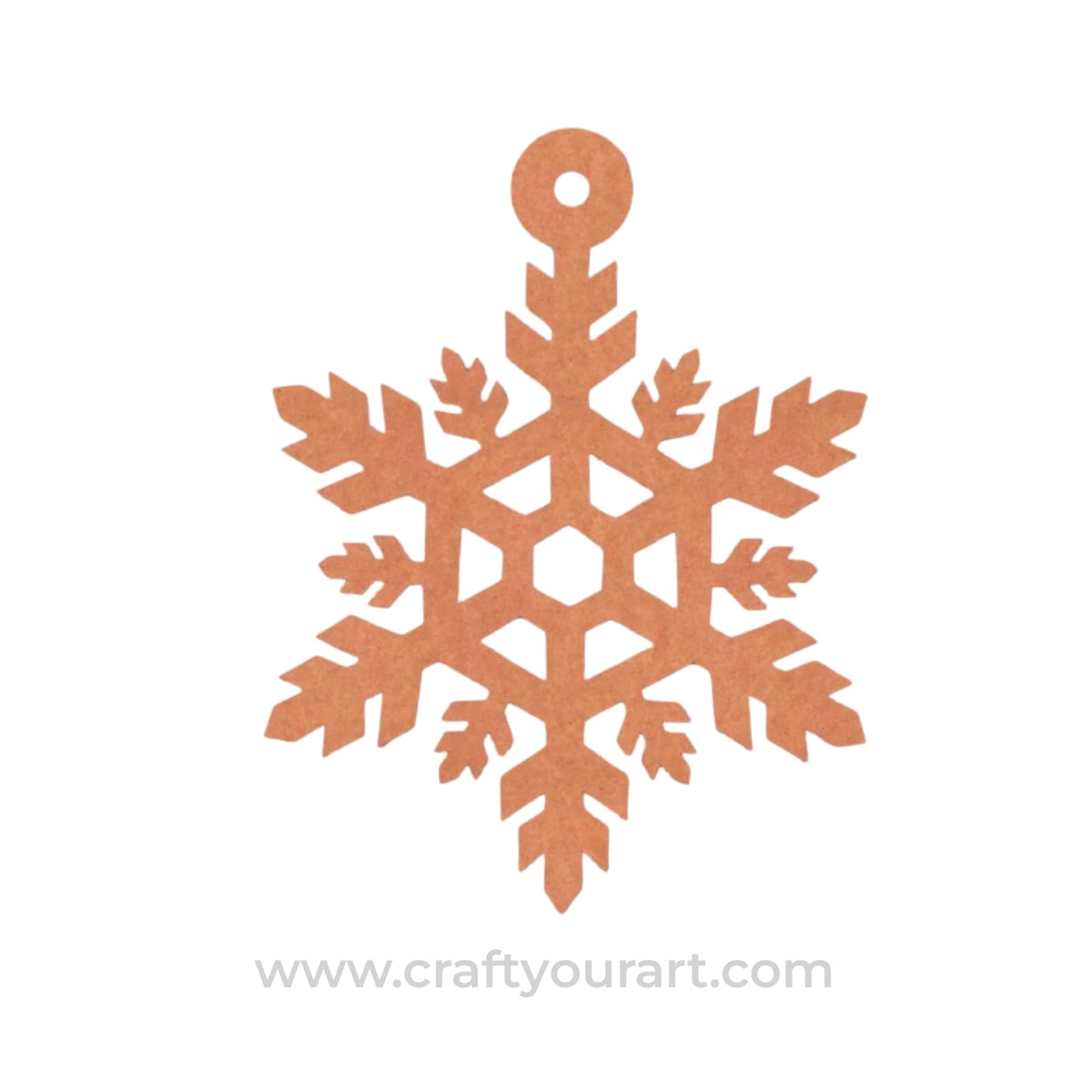 Snowflake Christmas Ornament Cutout MDF Design 5