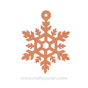 Snowflake Christmas Ornament Cutout MDF Design 5
