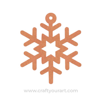 Snowflake Christmas Ornament Cutout MDF Design 6