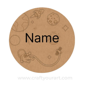Space Nameplate MDF Design 3