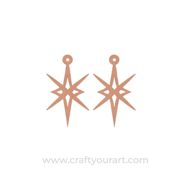 Star Earrings MDF Design 1