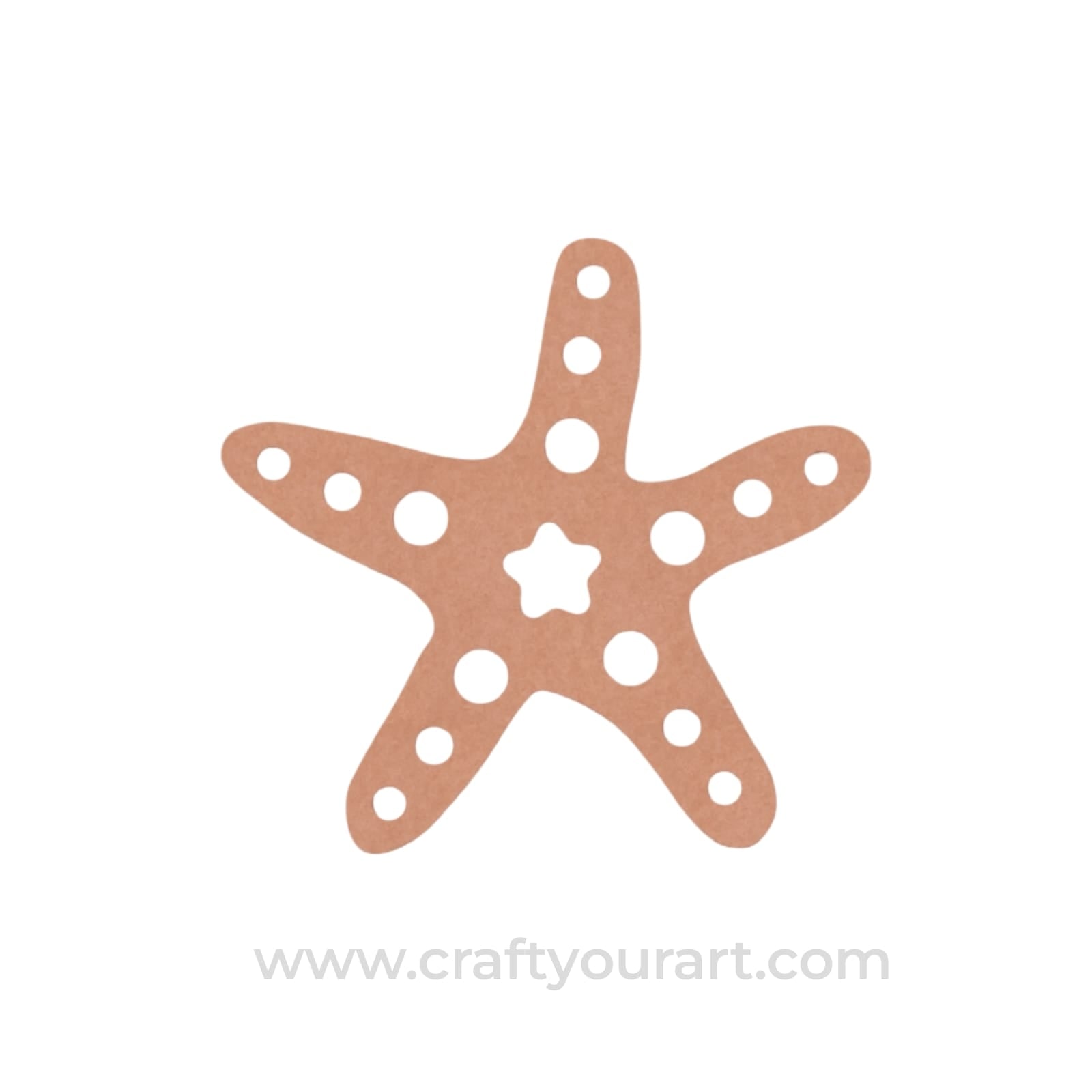 Star Fish Cutout MDF Design 2