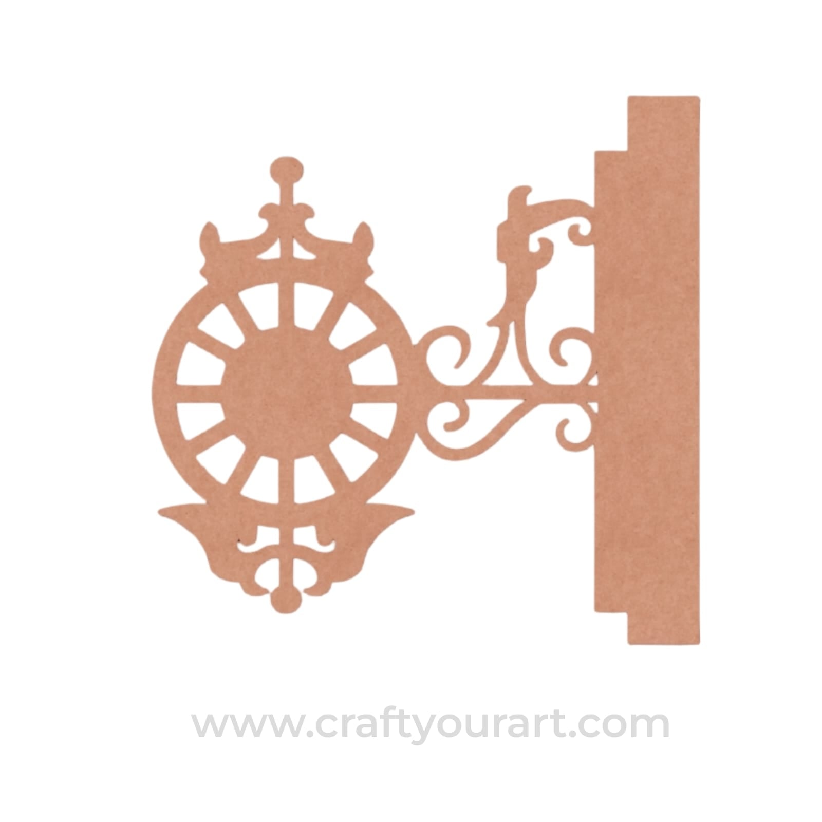 Street Clock Cutout MDF Design 1