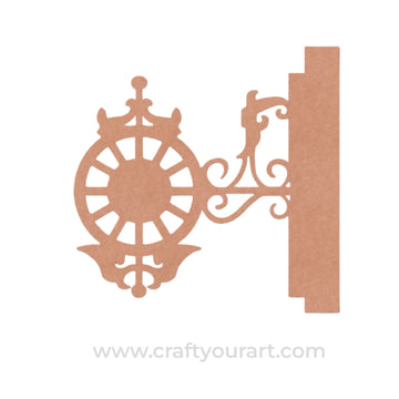 Street Clock Cutout MDF Design 1