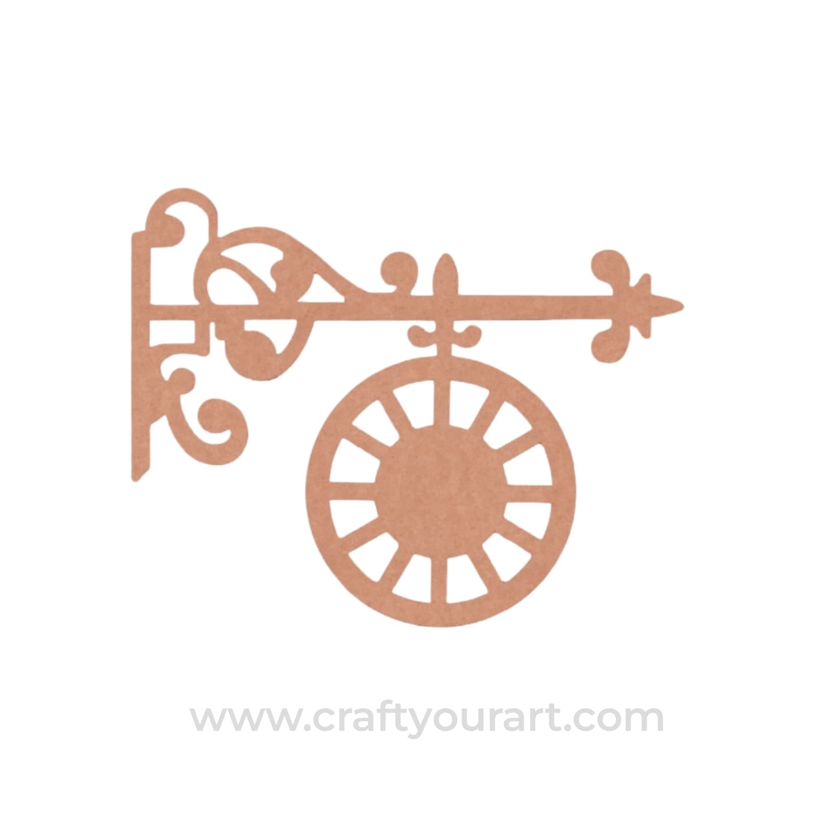 Street Clock Cutout MDF Design 2