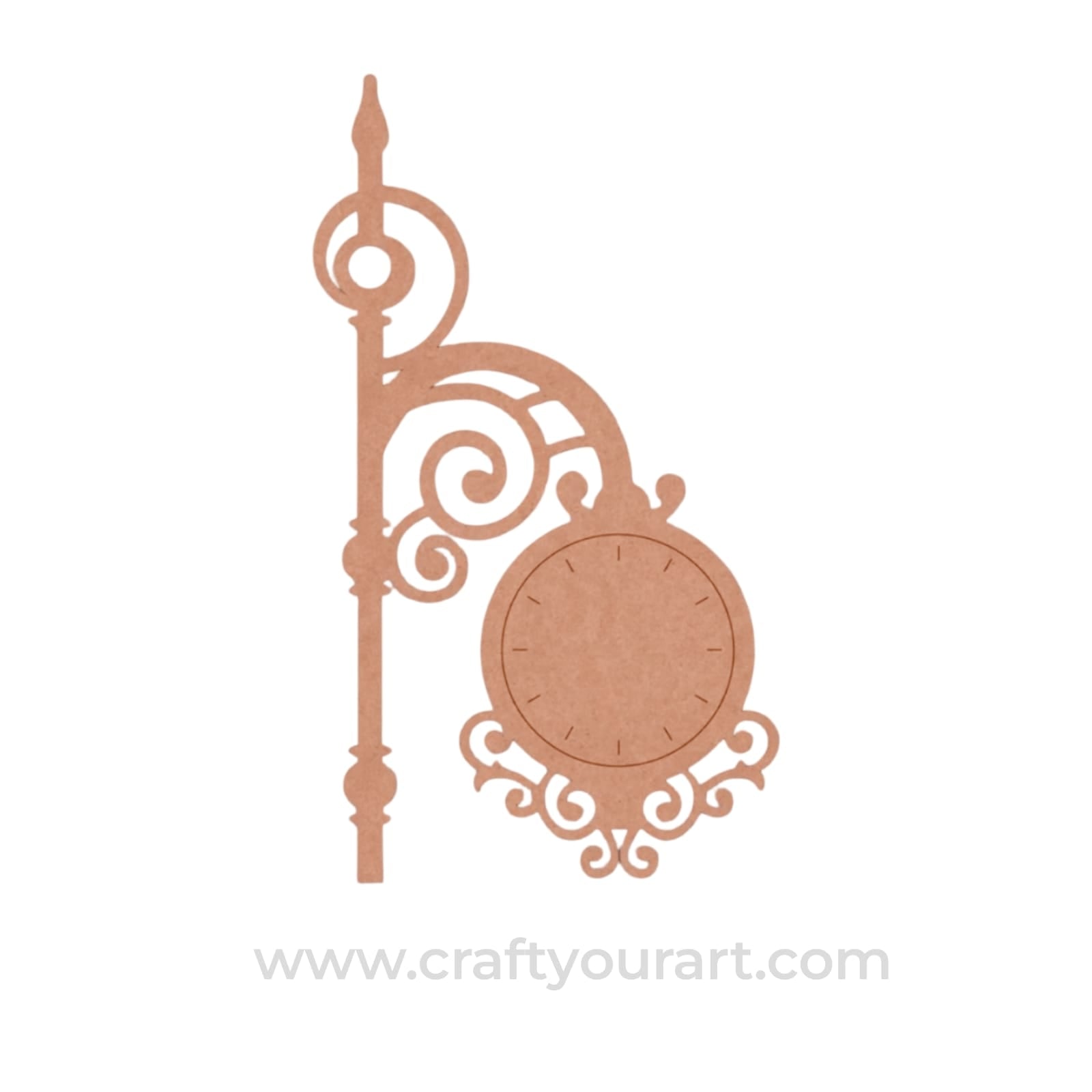 Street Clock Pre Marked MDF Design 1