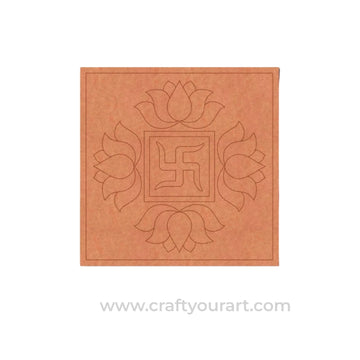 Swastik Lotus Pre Marked Base MDF Design 1