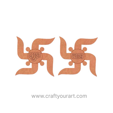 Swastik Shubh Labh Pre Marked Base MDF Design 40