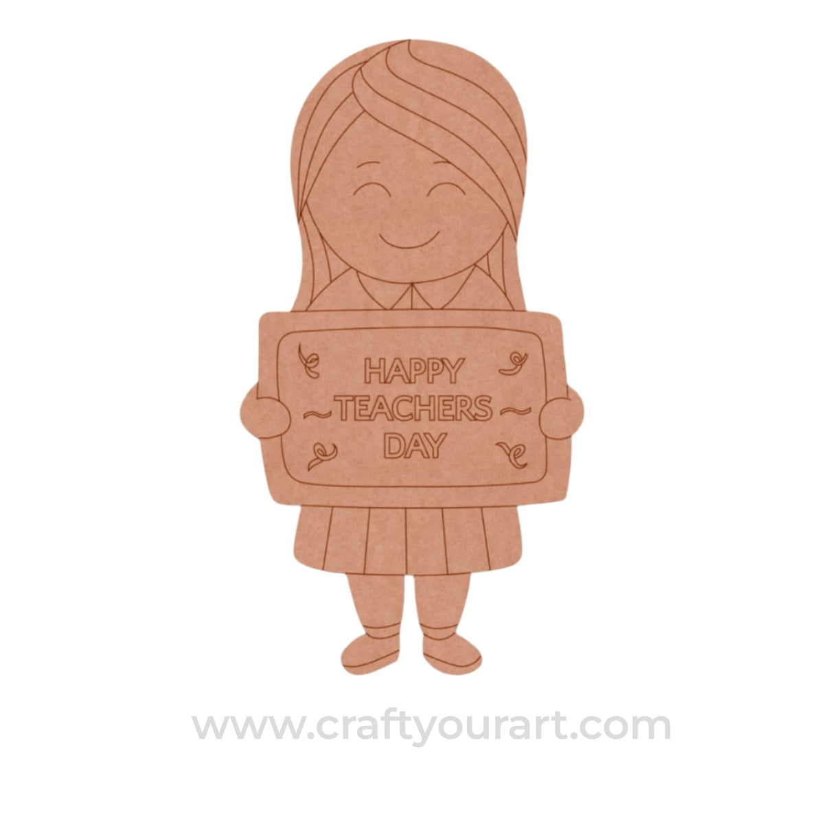 Teacher's Day Girl Pre Marked MDF Design 1