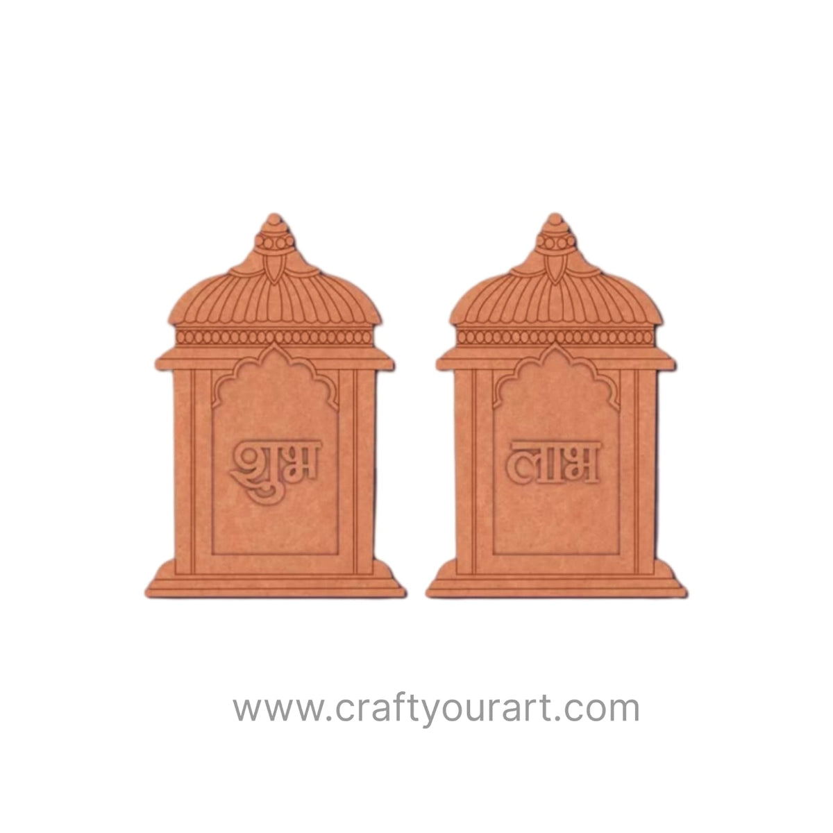 Temple Jharokha Shubh Labh Pre Marked MDF Design 15