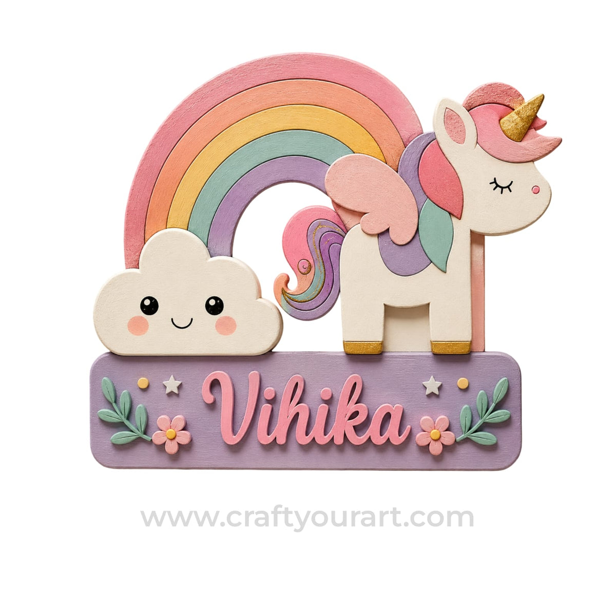 Theme kids Nameplate MDF Design 12