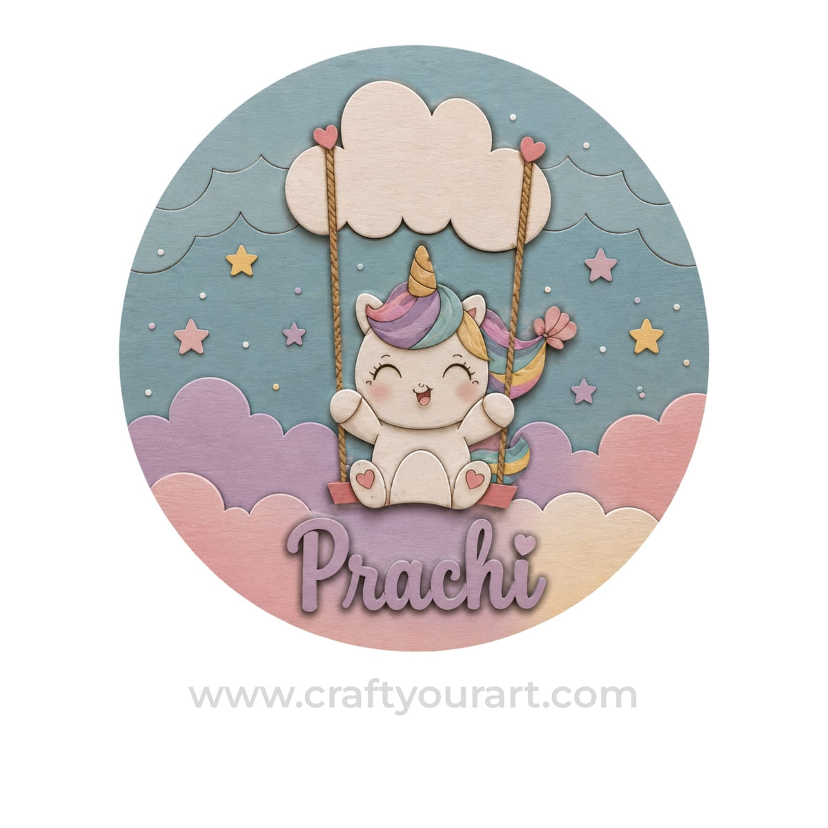 Theme kids Nameplate MDF Design 17