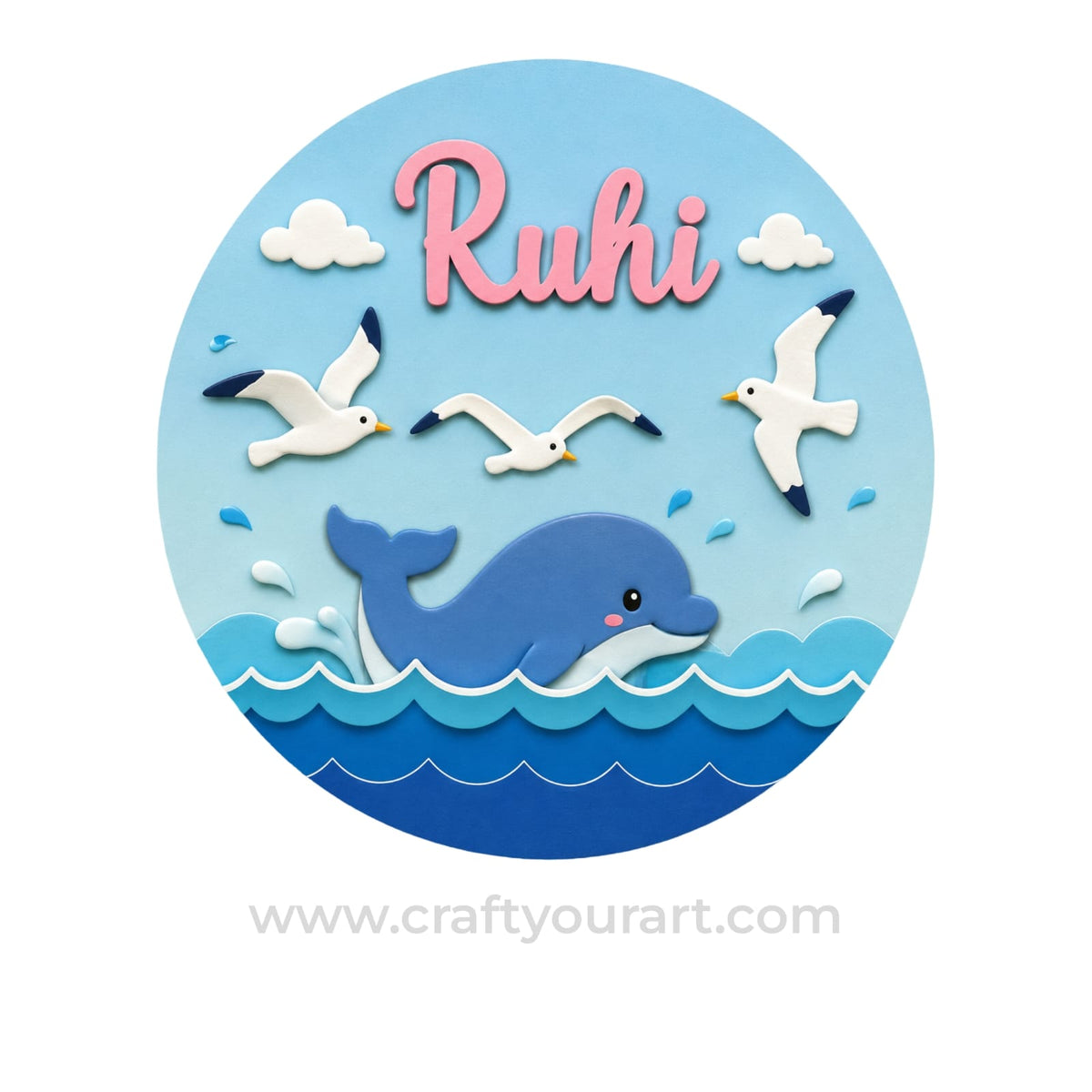 Theme kids Nameplate MDF Design 18