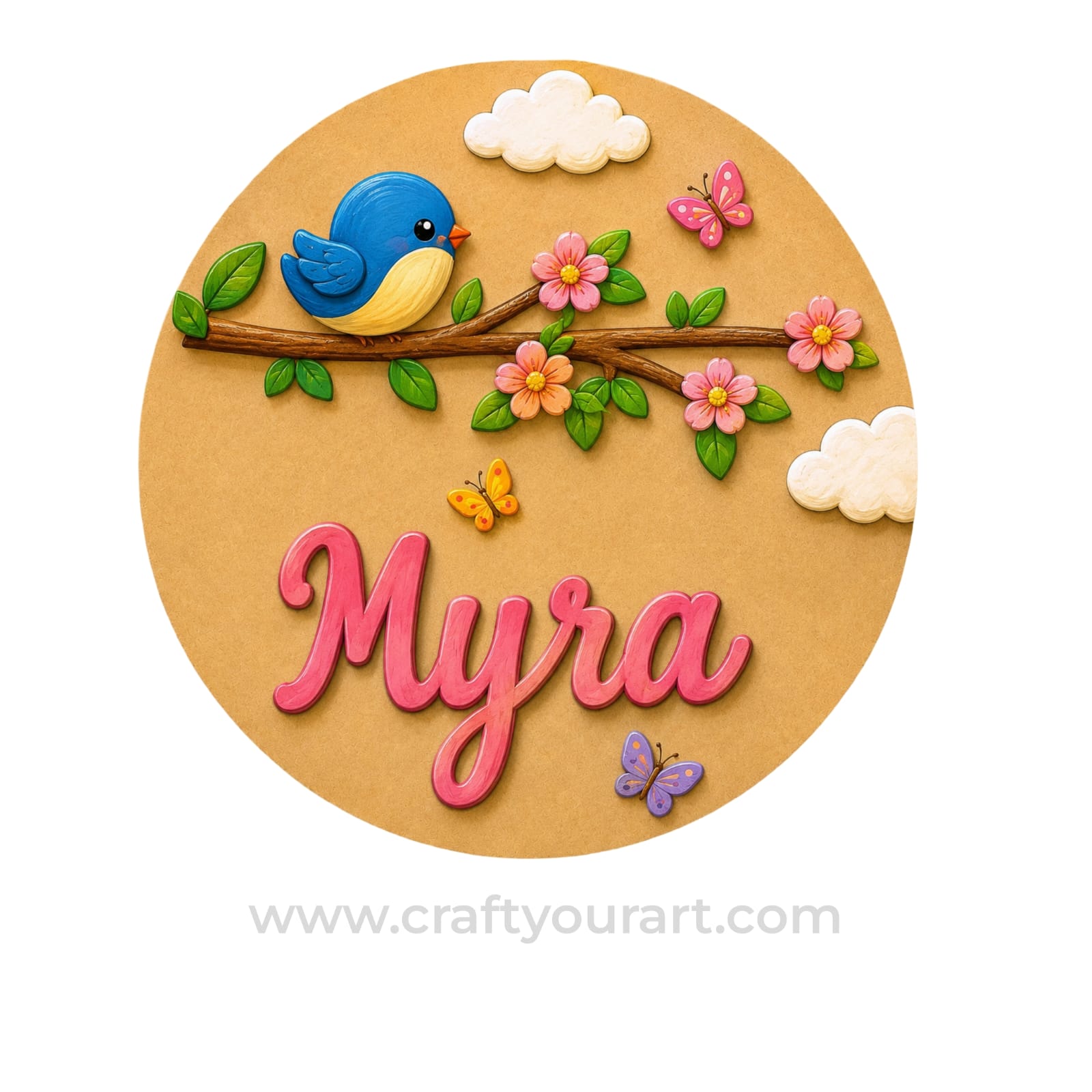 Theme kids Nameplate MDF Design 23