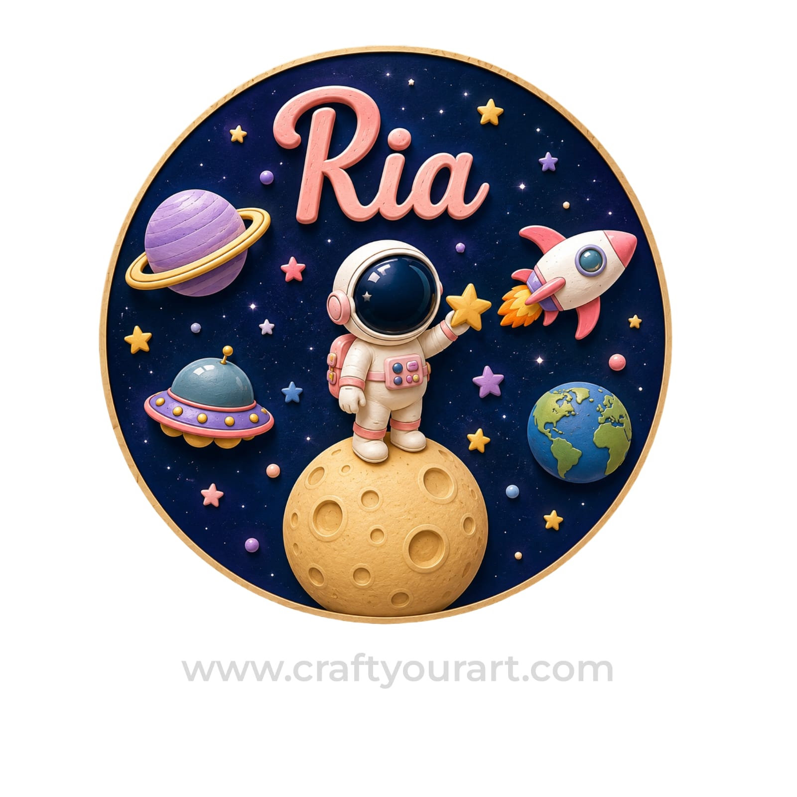 Theme kids Nameplate MDF Design 24