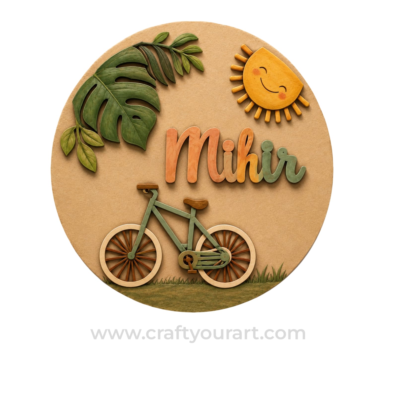 Theme kids Nameplate MDF Design 25