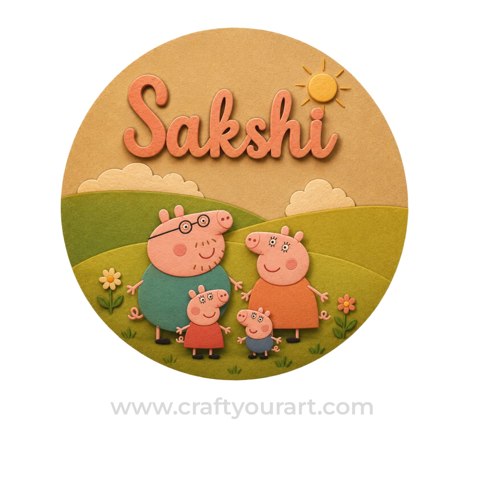 Theme kids Nameplate MDF Design 26