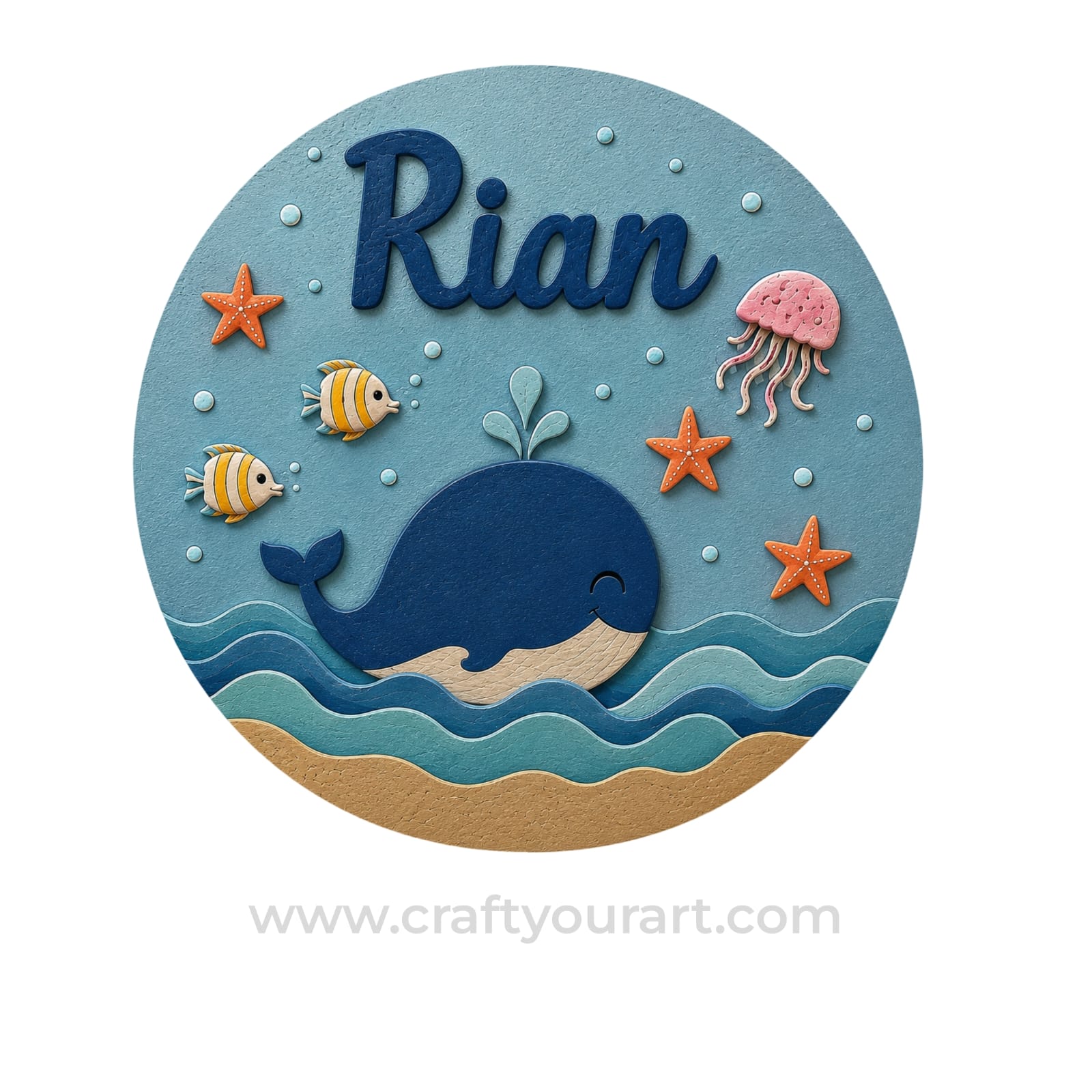 Theme kids Nameplate MDF Design 27