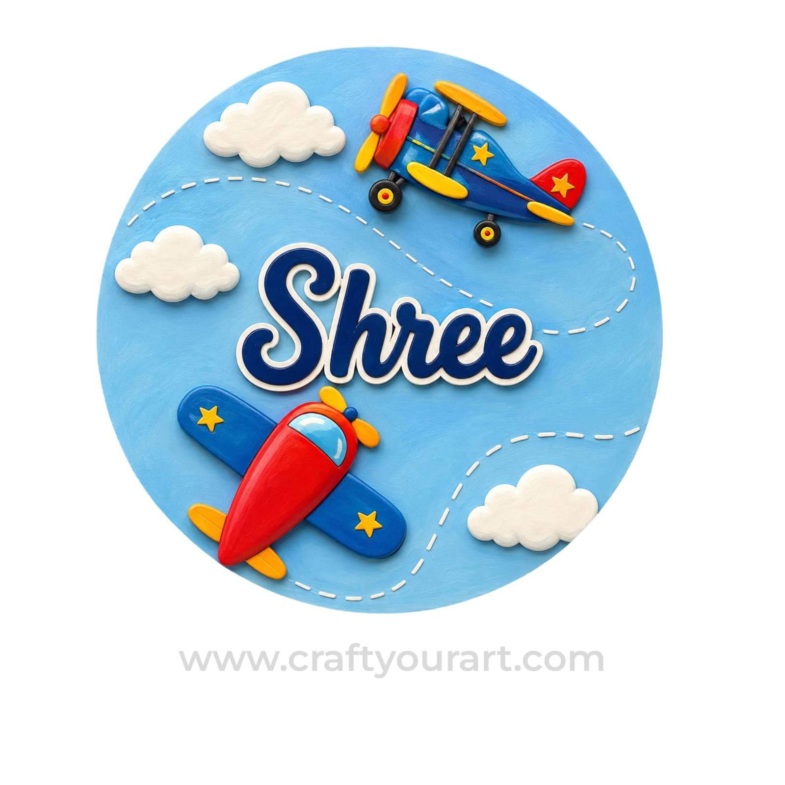 Theme kids Nameplate MDF Design 29
