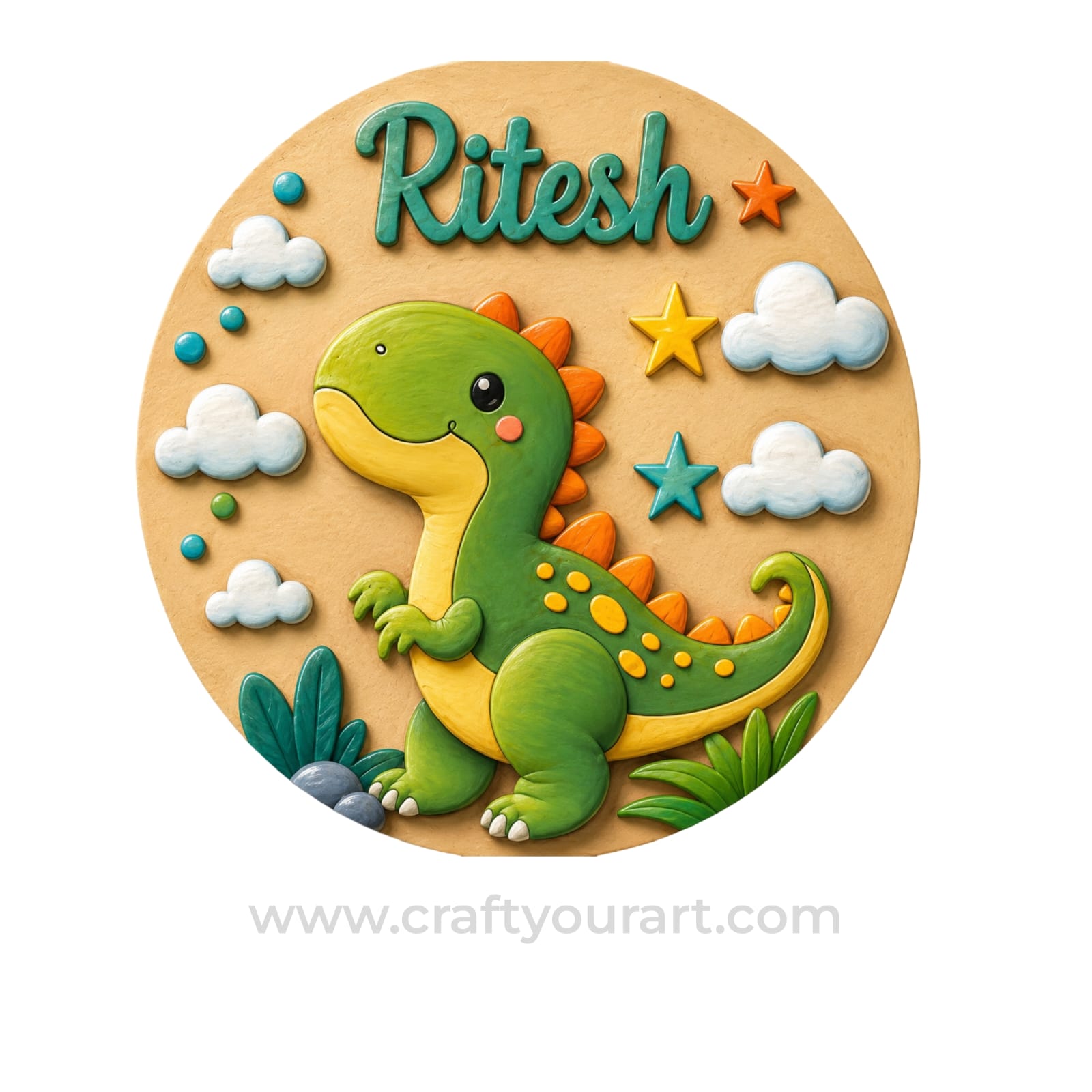 Theme kids Nameplate MDF Design 31