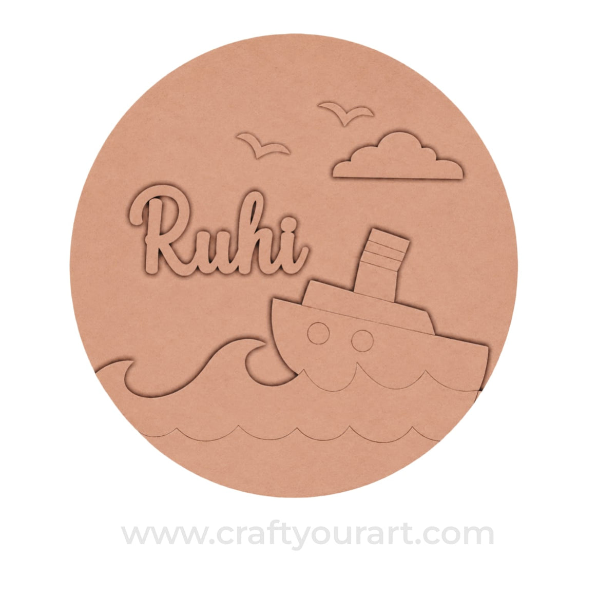 Theme kids Nameplate MDF Design 14