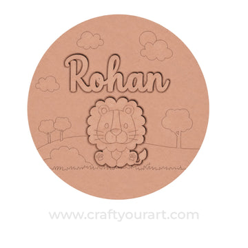 Theme kids Nameplate MDF Design 15