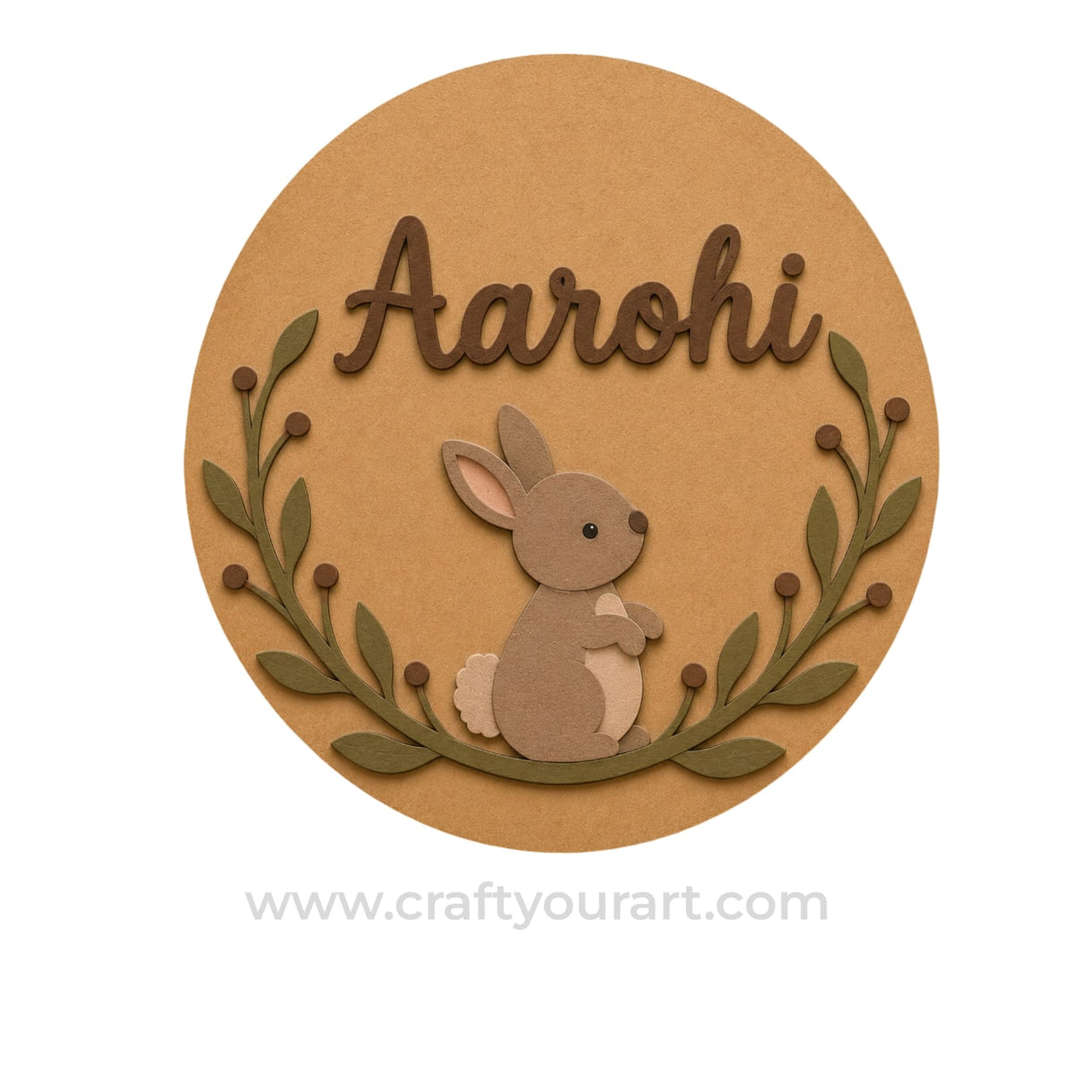 Theme kids Nameplate MDF Design 16