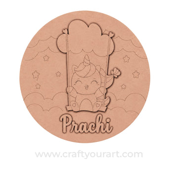 Theme kids Nameplate MDF Design 17