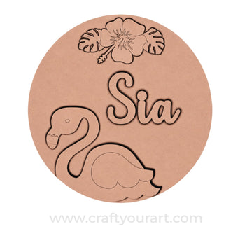 Theme kids Nameplate MDF Design 19