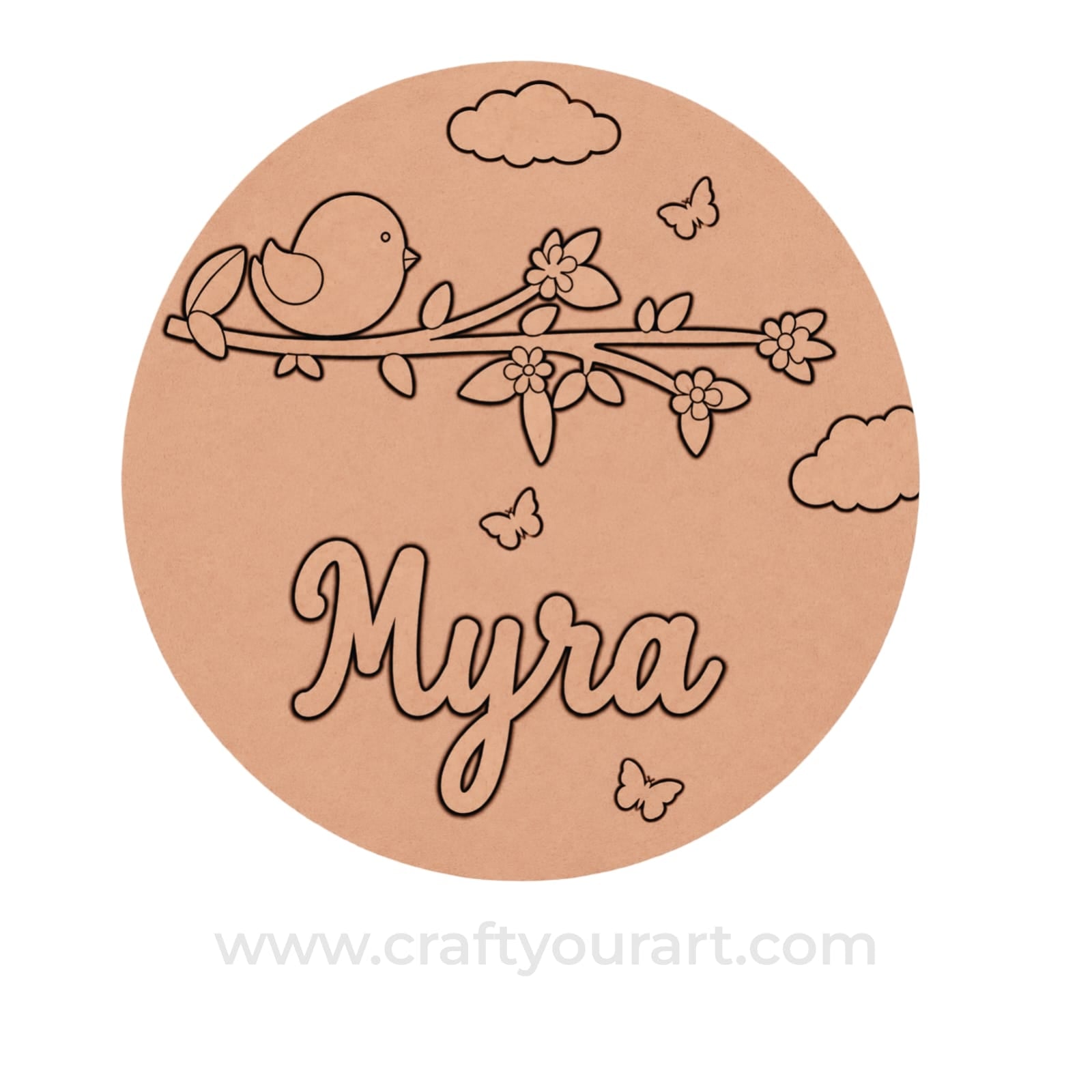 Theme kids Nameplate MDF Design 23
