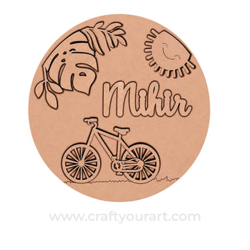 Theme kids Nameplate MDF Design 25
