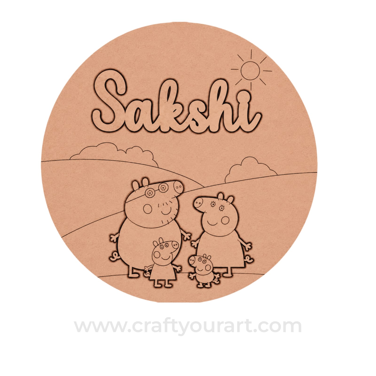 Theme kids Nameplate MDF Design 26