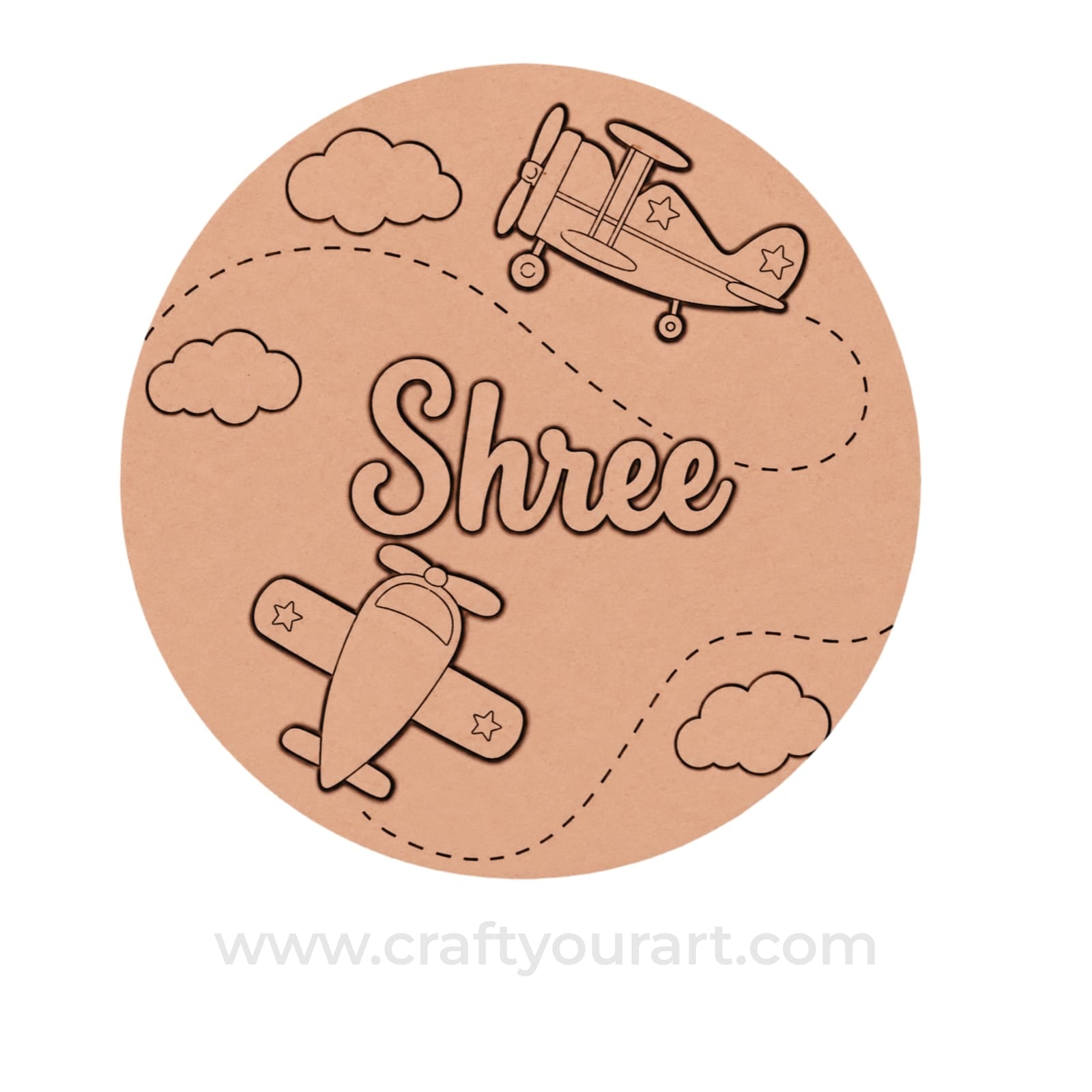 Theme kids Nameplate MDF Design 29