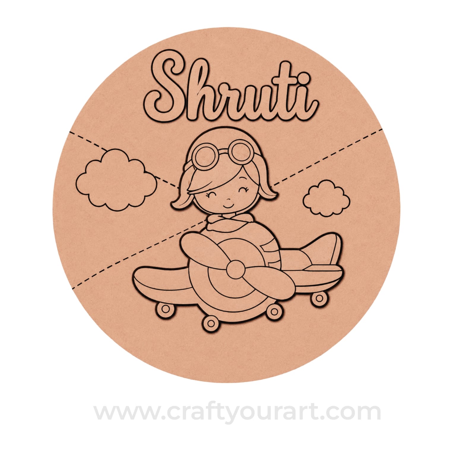 Theme kids Nameplate MDF Design 30