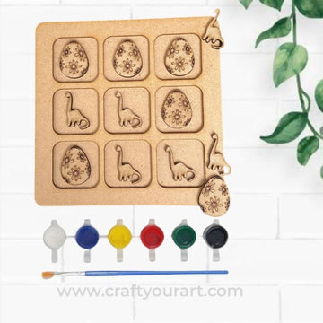 Tic Tac Toe Dinosaur Theme DIY Kit Design 4