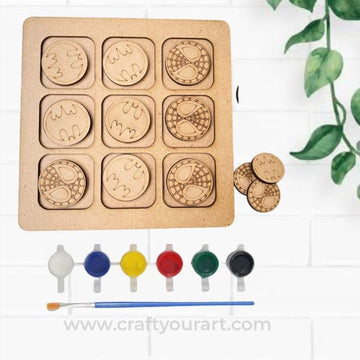 Tic Tac Toe Superhero Theme  DIY Kit Design 2