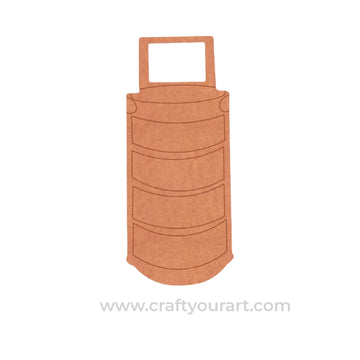 Traditional Tiffin Box Pre Marked MDF Design 1