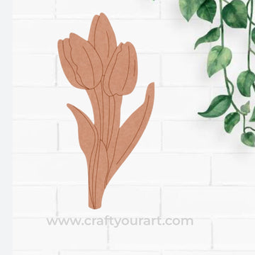 Tulip Flowers Pre Marked MDF Design 1