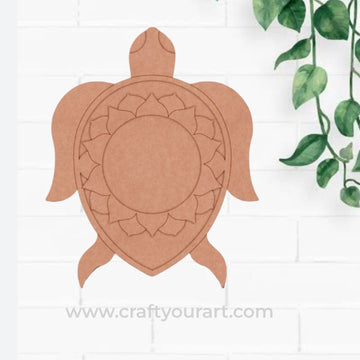 Turtle Mandala Diya Tealight Holder Pre Marked MDF Design 1