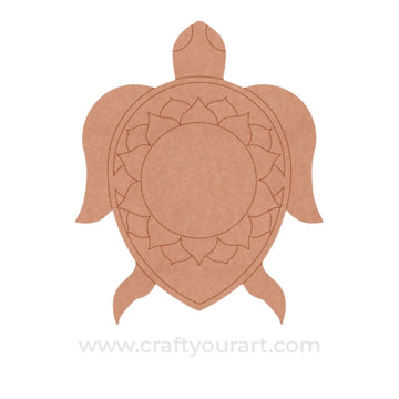 Turtle Mandala Pre Marked MDF Design 1