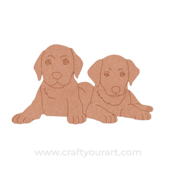 Two Dogs Pre Marked MDF Design 1