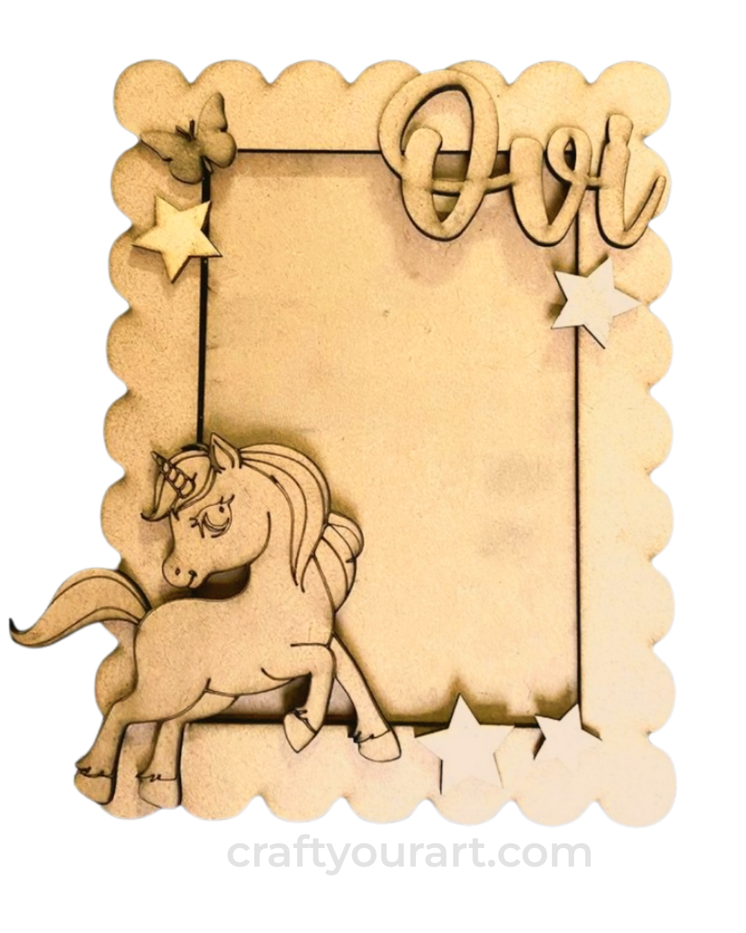 Unicorn Theme Standing MDF  Photo Frame 