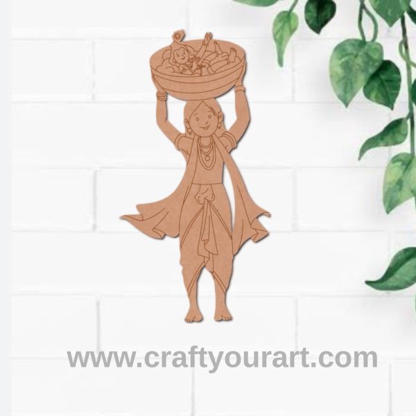 Vasudeva And Krishna Ji Pre Marked MDF Design 78